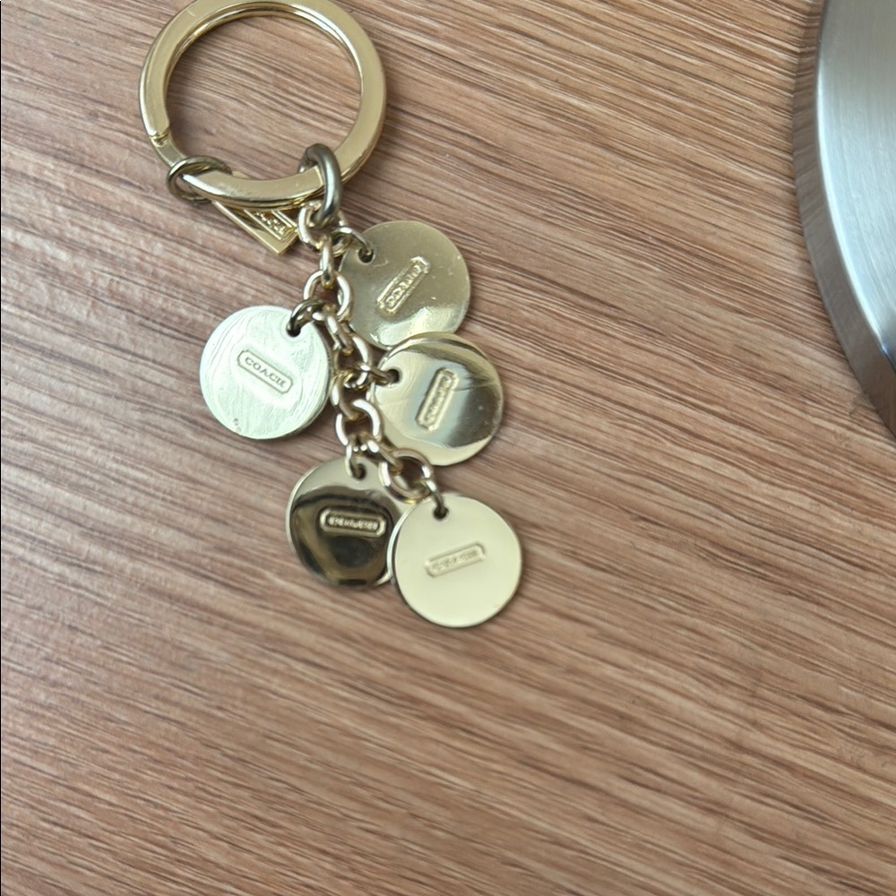 Vintage Coach Gold Charm Keychain - Picture 2 of 4
